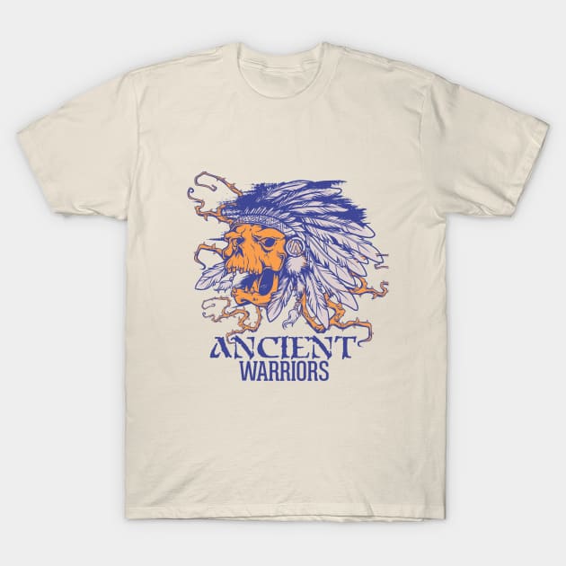 Native-American Skull T-Shirt by eufritz